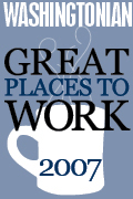 logoWashingtonianCover2007 Washingtonian Great Place to Work 2007